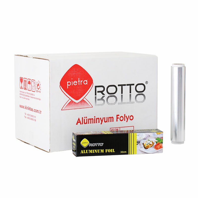 Lámina de aluminio en caja de 30 cm x 50 m